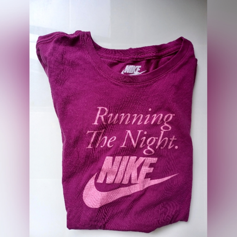 Nike Slim Fit purple shirt 'Running the Night', XS, like new